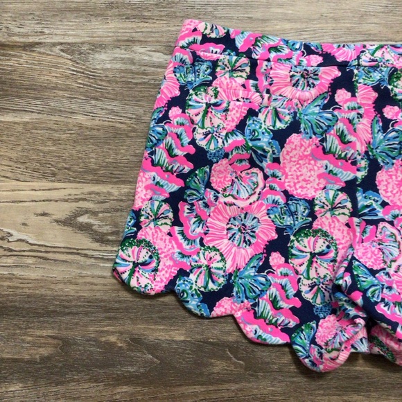 Lilly Pulitzer Buttercup Knit Shorts Oyster Bay Navy Shroom With A View 10 - Picture 6 of 10